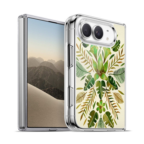 Cat Coquillette Nature Green Tropical Symmetry Soft Gel Case for Apple iPhone Duo