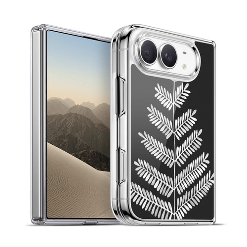 Cat Coquillette Nature Leaflets Black Soft Gel Case for Apple iPhone Duo
