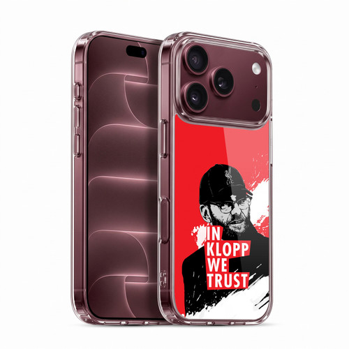 Liverpool Football Club Jurgen Klopp Illustrations Stare Red Soft Gel Case for Apple iPhone 18 Pro
