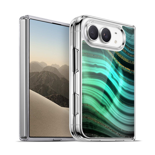 UtArt Malachite Emerald Glitter Gradient Soft Gel Case for Apple iPhone Duo