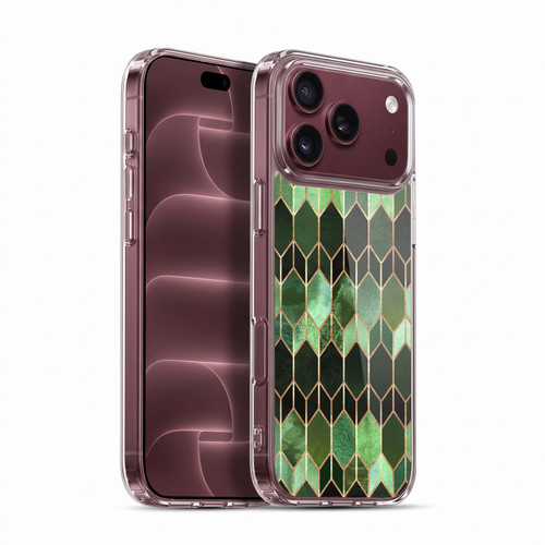 Elisabeth Fredriksson Geometric Design And Pattern Green Stained Glass Soft Gel Case for Apple iPhone 18 Pro Max