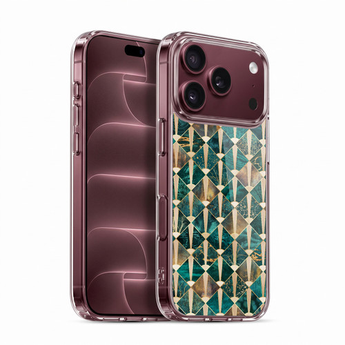 Elisabeth Fredriksson Geometric Design And Pattern Art Deco Tiles - Ocean Soft Gel Case for Apple iPhone 18 Pro