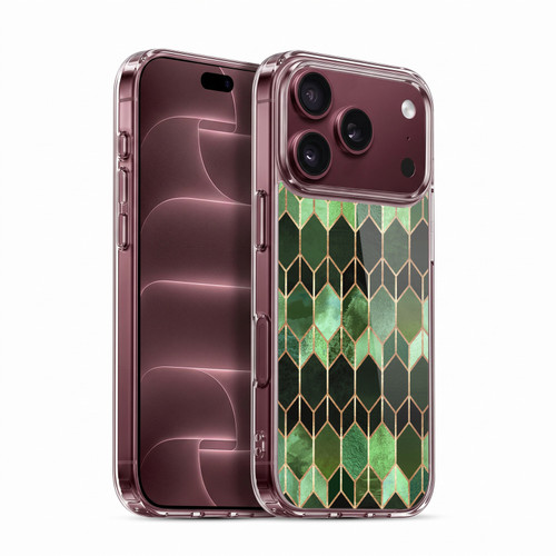 Elisabeth Fredriksson Geometric Design And Pattern Green Stained Glass Soft Gel Case for Apple iPhone 18 Pro