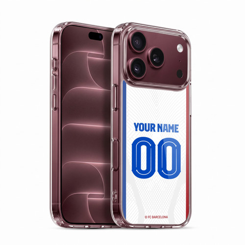 Custom Customised Personalised FC Barcelona 2023/24 Kit Away Soft Gel Case for Apple iPhone 18 Pro