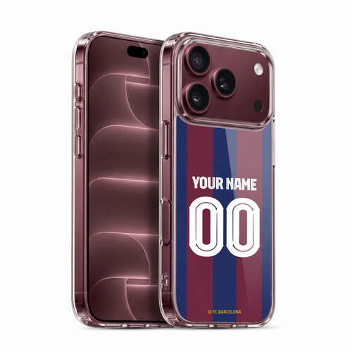 Custom Customised Personalised FC Barcelona 2023/24 Kit Home Soft Gel Case for Apple iPhone 18 Pro