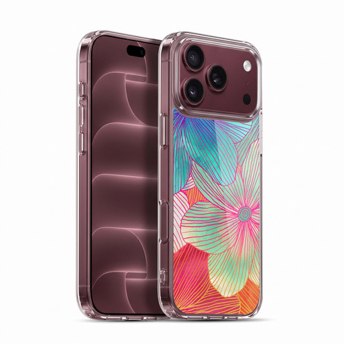 Micklyn Le Feuvre Florals 2 Tropical Flowers In Pink Orange Soft Gel Case for Apple iPhone 18 Pro Max