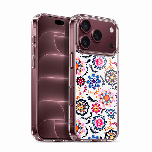 Micklyn Le Feuvre Florals 2 Happy Colour Suzani Inspired Pattern Soft Gel Case for Apple iPhone 18 Pro