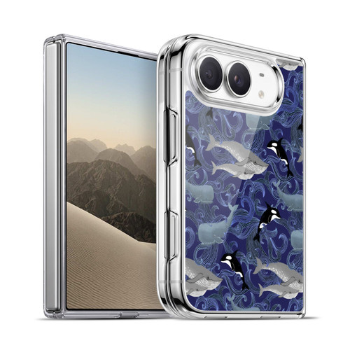Micklyn Le Feuvre Patterns Giants in Purple Soft Gel Case for Apple iPhone Duo