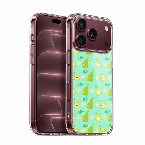 Head Case Designs Fruit Patterns Pears Soft Gel Case for Apple iPhone 18 Pro