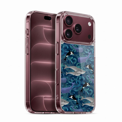 Micklyn Le Feuvre Patterns Giants in Teal Soft Gel Case for Apple iPhone 18 Pro