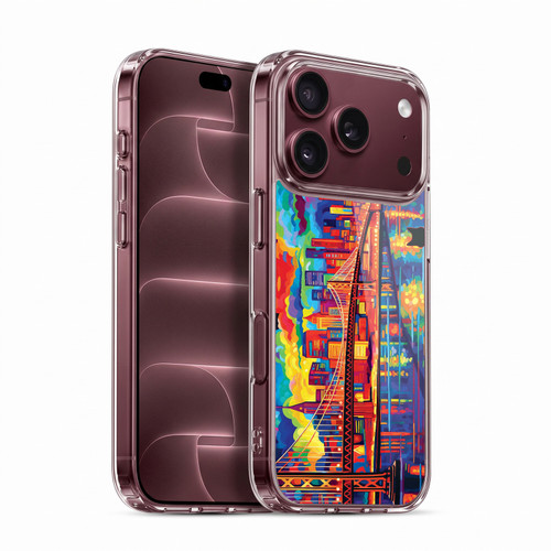 Michael David Ward Psychedelic Art Midnight In San Francisco Soft Gel Case for Apple iPhone 18 Pro