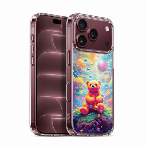 Michael David Ward Psychedelic Art Teddy Bear In Wonderland Soft Gel Case for Apple iPhone 18 Pro