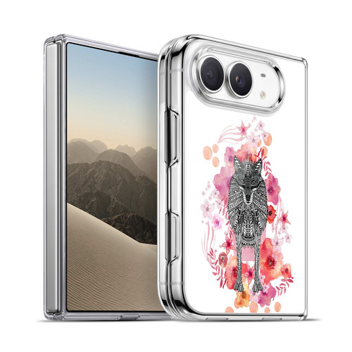 Monika Strigel Animals And Flowers Wolf Soft Gel Case for Apple iPhone Duo