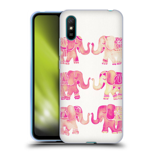 Cat Coquillette Animals 2 Pink Elephants Soft Gel Case for Xiaomi Redmi 9A / Redmi 9AT