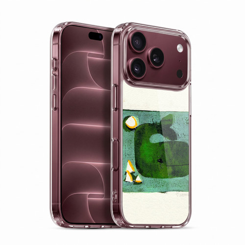 Wyanne Nature Portraits II Green Whale Monoprint Soft Gel Case for Apple iPhone 18 Pro