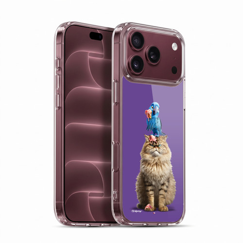 P.D. Moreno Furry Fun Artwork Cat And Parrot Soft Gel Case for Apple iPhone 18 Pro Max