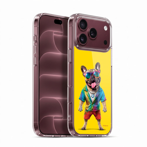 P.D. Moreno Furry Fun Artwork French Bulldog Tie Die Soft Gel Case for Apple iPhone 18 Pro Max