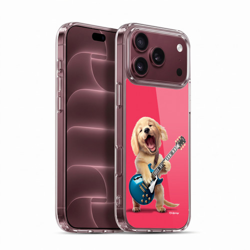 P.D. Moreno Furry Fun Artwork Golden Retriever Playing Guitar Soft Gel Case for Apple iPhone 18 Pro Max