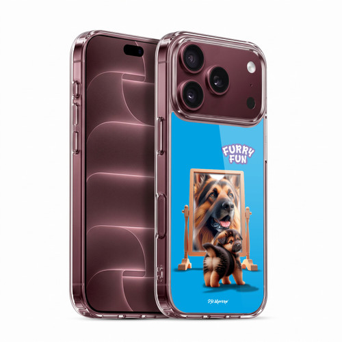 P.D. Moreno Furry Fun Artwork German Shepherd Mirror Soft Gel Case for Apple iPhone 18 Pro