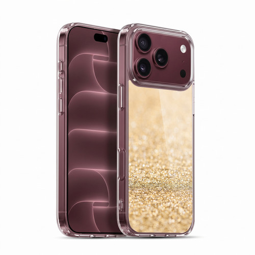 PLdesign Glitter Sparkles Champagne Gold Soft Gel Case for Apple iPhone 18 Pro Max