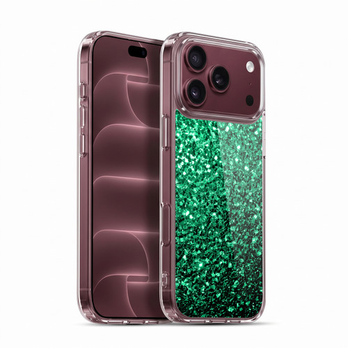 PLdesign Glitter Sparkles Emerald Green Soft Gel Case for Apple iPhone 18 Pro Max