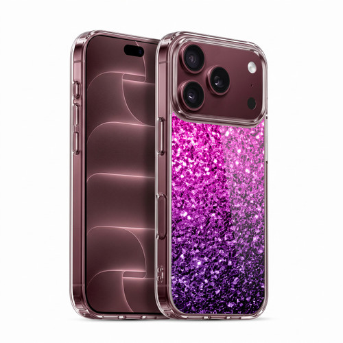 PLdesign Glitter Sparkles Purple Pink Soft Gel Case for Apple iPhone 18 Pro