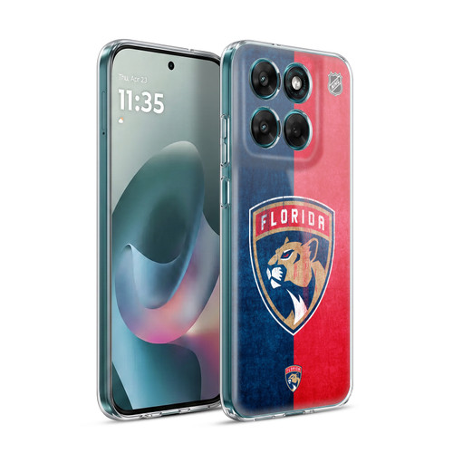 NHL Florida Panthers Half Distressed Soft Gel Case for Motorola Moto G77