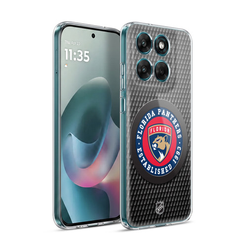 NHL Florida Panthers Puck Texture Soft Gel Case for Motorola Moto G77