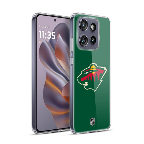NHL Minnesota Wild Plain Soft Gel Case for Motorola Edge 50 Neo