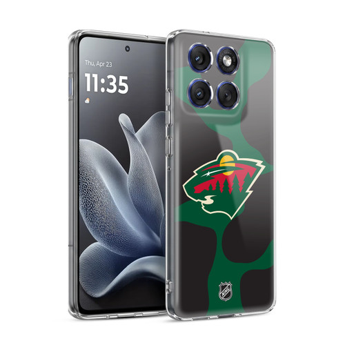 NHL Minnesota Wild Cow Pattern Soft Gel Case for Motorola Edge 70