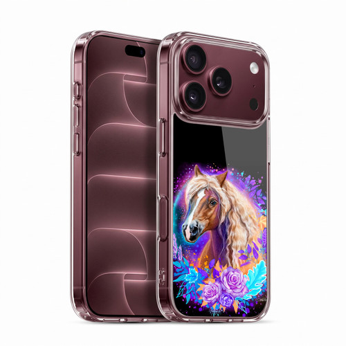 Sheena Pike Animals Purple Horse Spirit With Roses Soft Gel Case for Apple iPhone 18 Pro