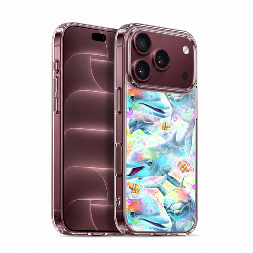 Sheena Pike Animals Rainbow Dolphins & Fish Soft Gel Case for Apple iPhone 18 Pro