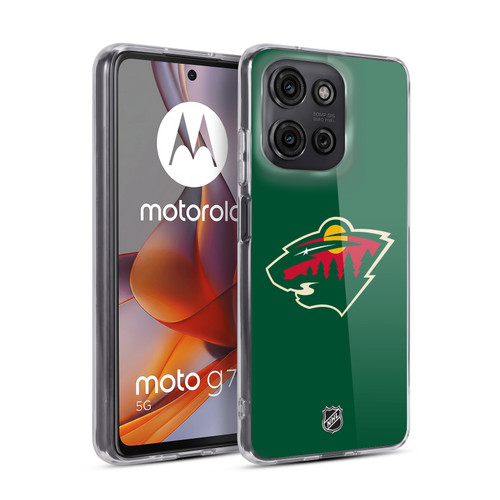 NHL Minnesota Wild Plain Soft Gel Case for Motorola Moto G75
