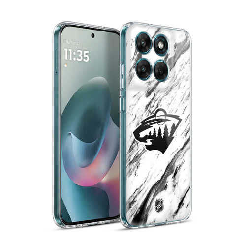 NHL Minnesota Wild Marble Soft Gel Case for Motorola Moto G77