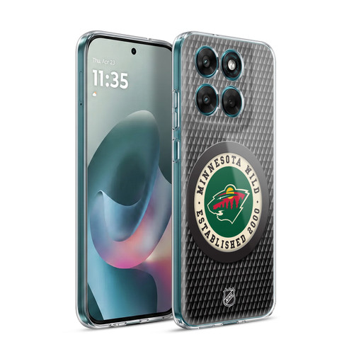NHL Minnesota Wild Puck Texture Soft Gel Case for Motorola Moto G77