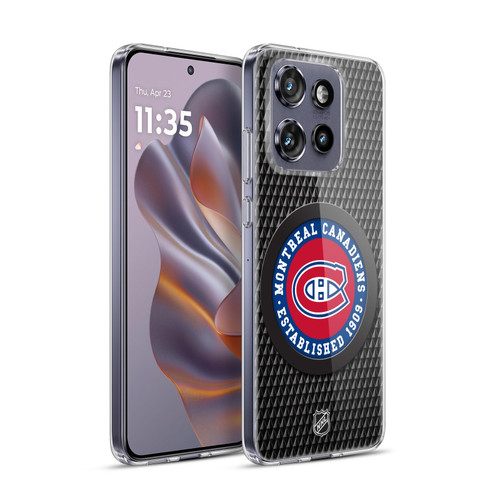 NHL Montreal Canadiens Puck Texture Soft Gel Case for Motorola Edge 50 Neo