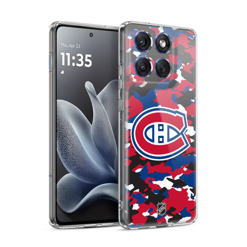 NHL Montreal Canadiens Camouflage Soft Gel Case for Motorola Edge 70