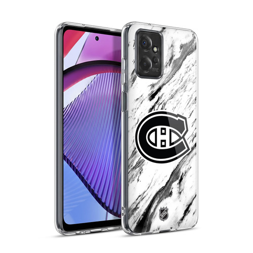 NHL Montreal Canadiens Marble Soft Gel Case for Motorola Moto G Power (2023)