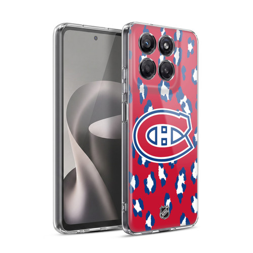 NHL Montreal Canadiens Leopard Pattern Soft Gel Case for Motorola Moto G37 Power