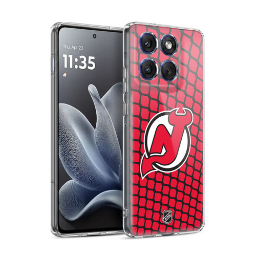 NHL New Jersey Devils Net Pattern Soft Gel Case for Motorola Edge 70