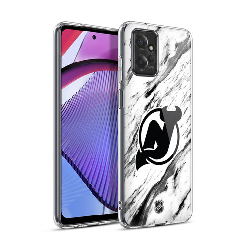 NHL New Jersey Devils Marble Soft Gel Case for Motorola Moto G Power (2023)