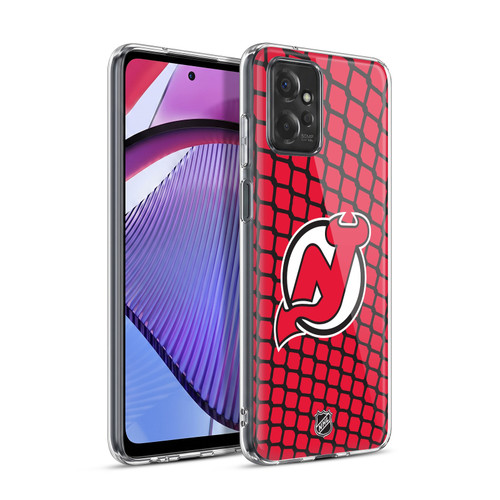 NHL New Jersey Devils Net Pattern Soft Gel Case for Motorola Moto G Power (2023)