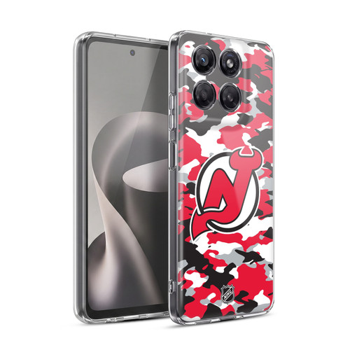 NHL New Jersey Devils Camouflage Soft Gel Case for Motorola Moto G37 Power