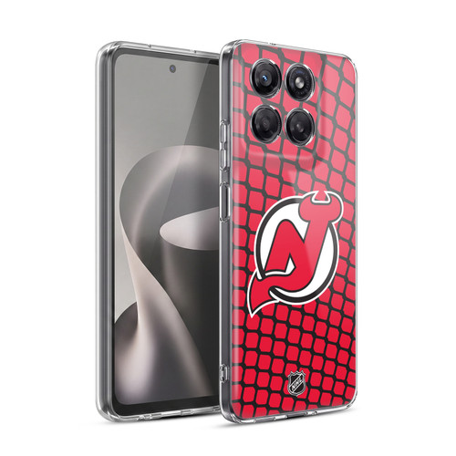 NHL New Jersey Devils Net Pattern Soft Gel Case for Motorola Moto G37 Power