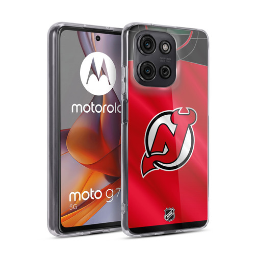 NHL New Jersey Devils Jersey Soft Gel Case for Motorola Moto G75