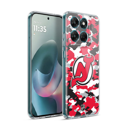NHL New Jersey Devils Camouflage Soft Gel Case for Motorola Moto G77