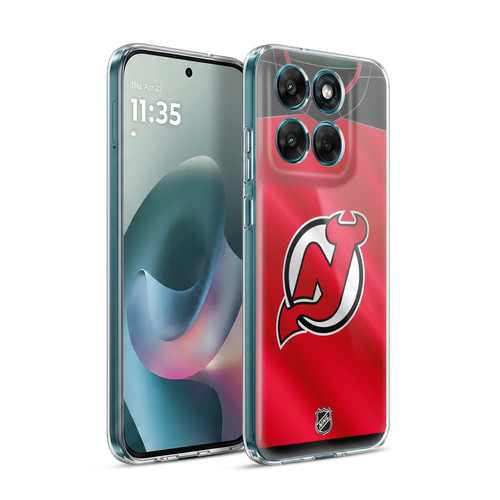 NHL New Jersey Devils Jersey Soft Gel Case for Motorola Moto G77