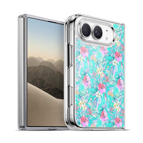 Micklyn Le Feuvre Florals Pretty Pastel Hawaiian Soft Gel Case for Apple iPhone Duo