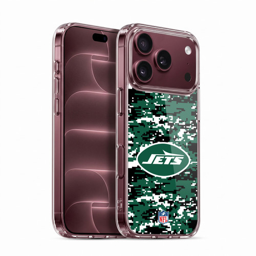 NFL New York Jets Graphics Digital Camouflage Soft Gel Case for Apple iPhone 18 Pro