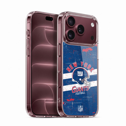 NFL New York Giants Logo Art Helmet Distressed Soft Gel Case for Apple iPhone 18 Pro